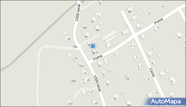 Jedlicze, 1000-lecia, 36, mapa Jedlicze