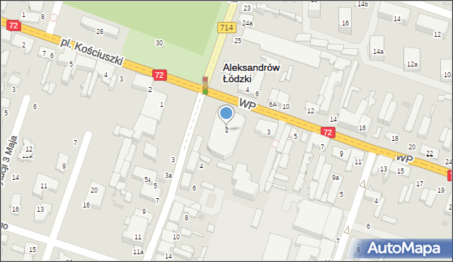 Aleksandrów Łódzki, 11 Listopada, 2, mapa Aleksandrów Łódzki