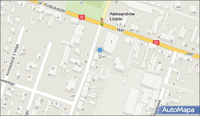 Aleksandrów Łódzki, 11 Listopada, 4, mapa Aleksandrów Łódzki