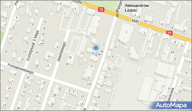 Aleksandrów Łódzki, 11 Listopada, 5, mapa Aleksandrów Łódzki