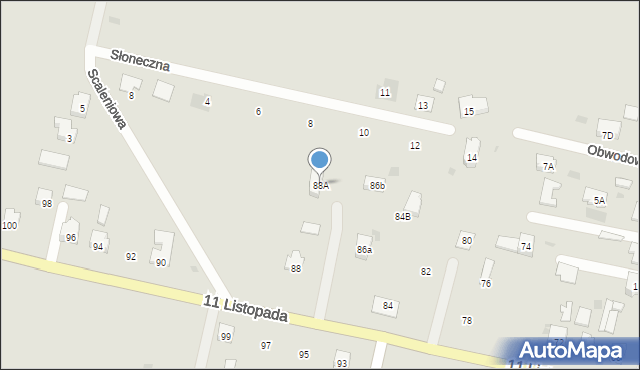 Bielsk Podlaski, 11 Listopada, 88A, mapa Bielsk Podlaski