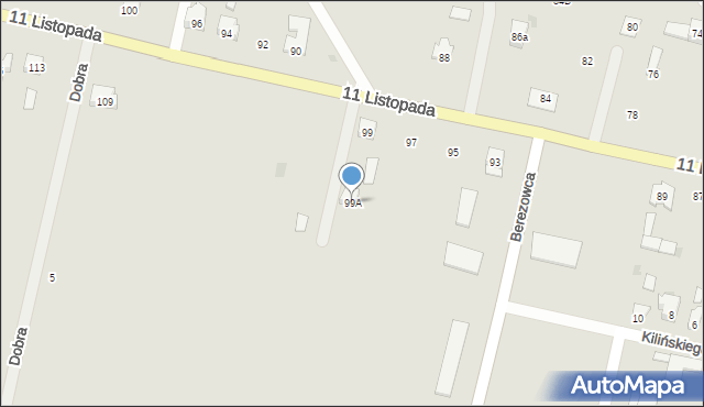 Bielsk Podlaski, 11 Listopada, 99A, mapa Bielsk Podlaski