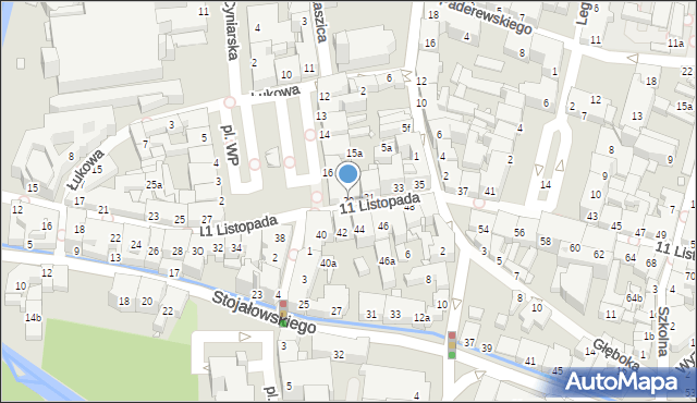 Bielsko-Biała, 11 Listopada, 29, mapa Bielsko-Białej