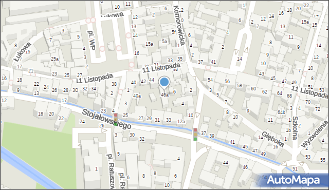 Bielsko-Biała, 11 Listopada, 46a, mapa Bielsko-Białej