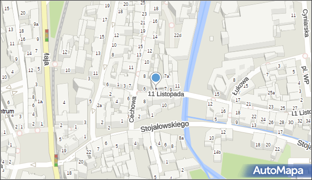 Bielsko-Biała, 11 Listopada, 5, mapa Bielsko-Białej