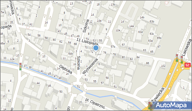 Bielsko-Biała, 11 Listopada, 74, mapa Bielsko-Białej