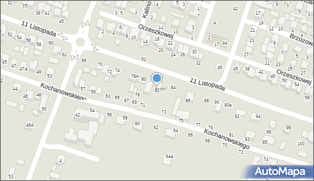 Biłgoraj, 11 Listopada, 82, mapa Biłgoraj