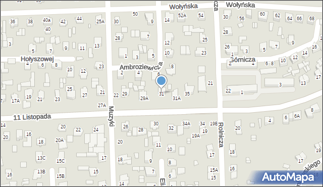 Chełm, 11 Listopada, 31, mapa Chełma