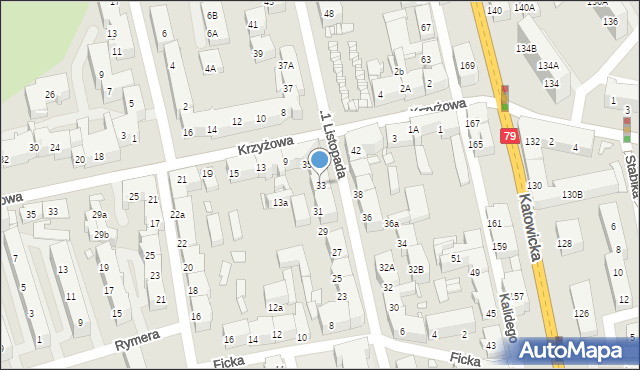 Chorzów, 11 Listopada, 33, mapa Chorzów