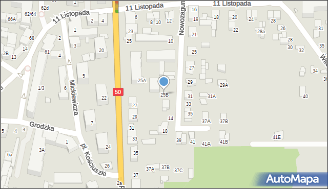 Ciechanów, 11 Pułku Ułanów Legionowych, 25B, mapa Ciechanów