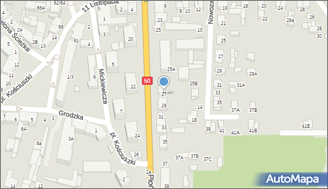 Ciechanów, 11 Pułku Ułanów Legionowych, 27, mapa Ciechanów