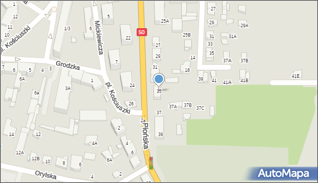 Ciechanów, 11 Pułku Ułanów Legionowych, 35, mapa Ciechanów