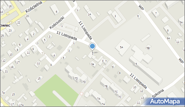 Ciechanowiec, 11 Listopada, 2, mapa Ciechanowiec