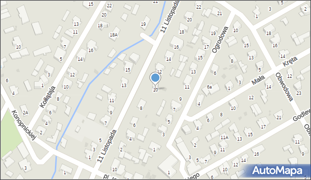 Dąbrowa Białostocka, 11 Listopada, 10, mapa Dąbrowa Białostocka