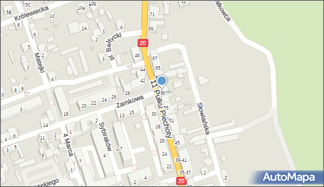 Drawsko Pomorskie, 11 Pułku Piechoty, 59, mapa Drawsko Pomorskie