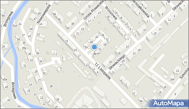 Dzierżoniów, 11 Listopada, 16, mapa Dzierżoniów