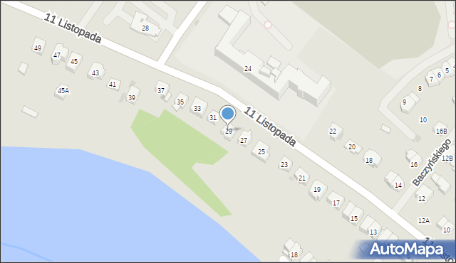 Ełk, 11 Listopada, 29, mapa Ełku