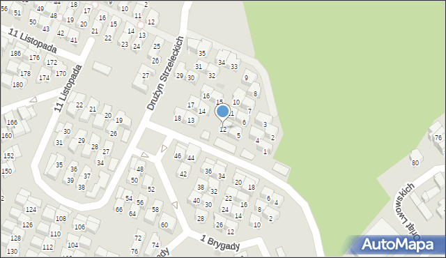 Gdańsk, 11 Listopada, 12, mapa Gdańska