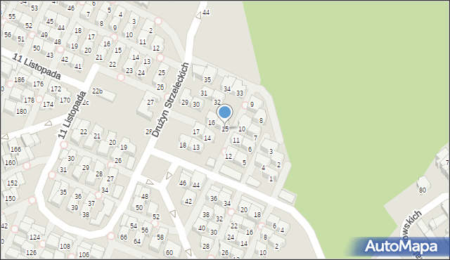 Gdańsk, 11 Listopada, 15, mapa Gdańska