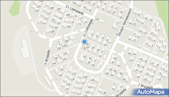 Gdańsk, 11 Listopada, 31, mapa Gdańska