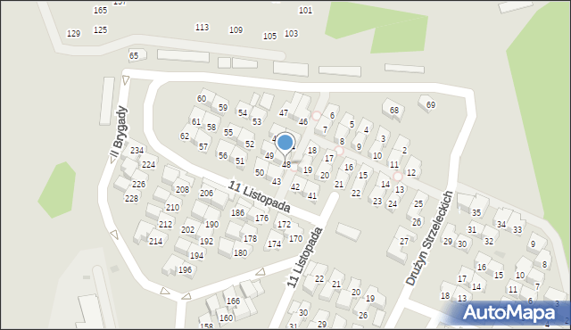 Gdańsk, 11 Listopada, 48, mapa Gdańska