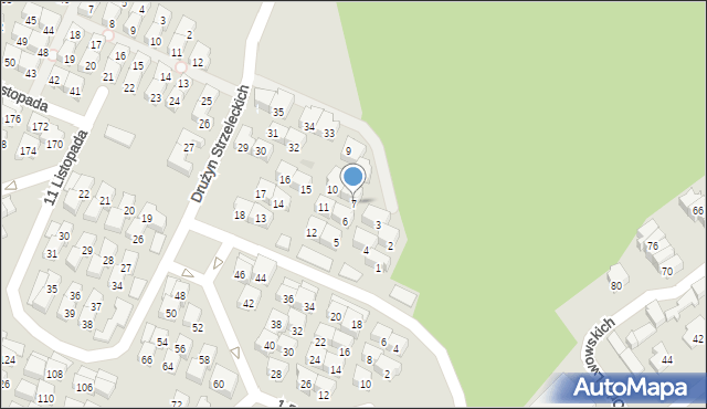 Gdańsk, 11 Listopada, 7, mapa Gdańska