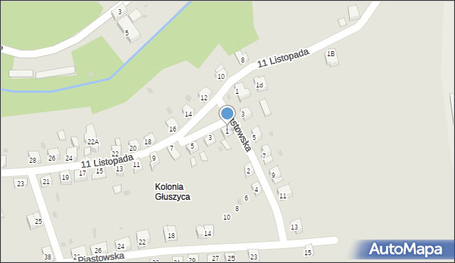 Głuszyca, 11 Listopada, 1, mapa Głuszyca