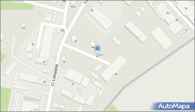 Gorlice, 11 Listopada, 42, mapa Gorlic