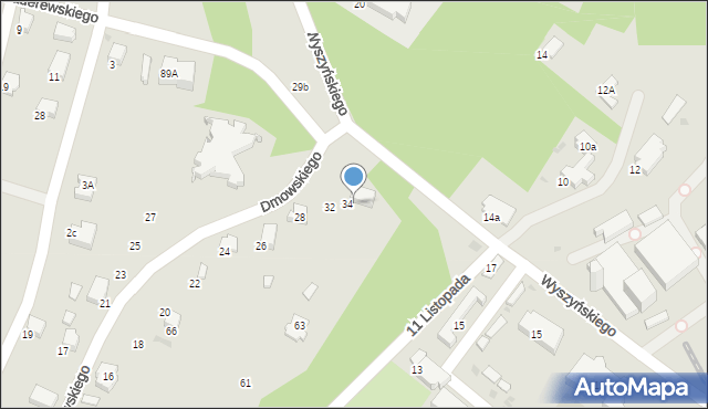 Gorlice, 11 Listopada, 68, mapa Gorlic