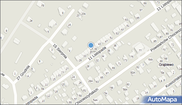 Grodzisk Wielkopolski, 11 Listopada, 37, mapa Grodzisk Wielkopolski