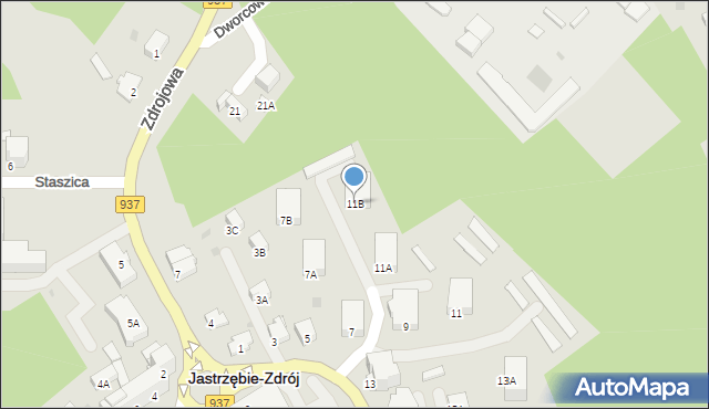 Jastrzębie-Zdrój, 11 Listopada, 11B, mapa Jastrzębie-Zdrój