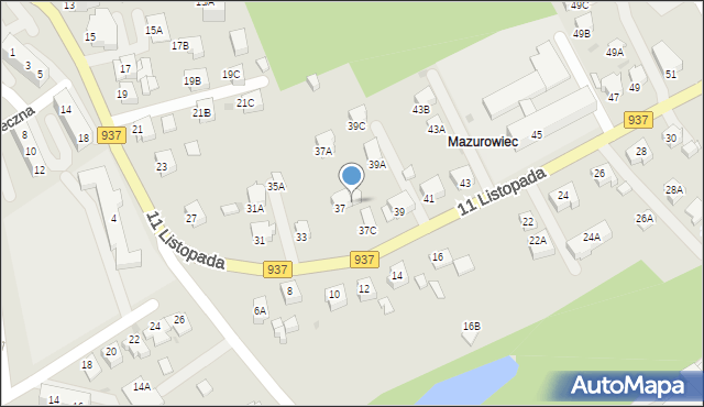 Jastrzębie-Zdrój, 11 Listopada, 37B, mapa Jastrzębie-Zdrój