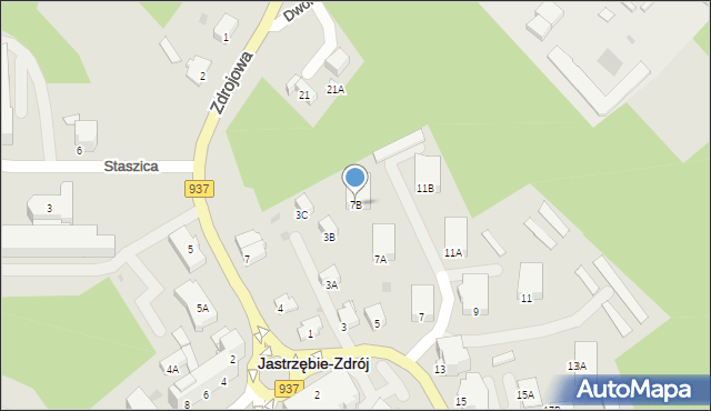 Jastrzębie-Zdrój, 11 Listopada, 7B, mapa Jastrzębie-Zdrój