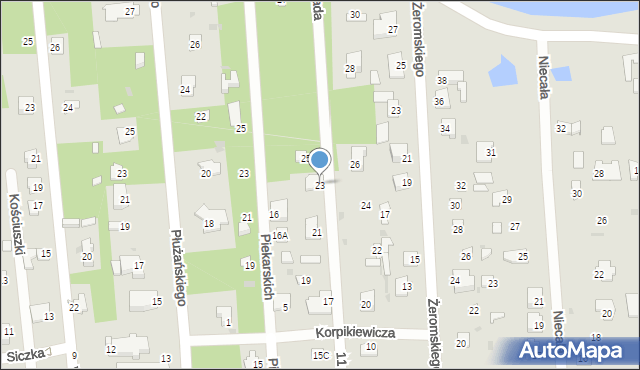 Jedlnia-Letnisko, 11 Listopada, 23, mapa Jedlnia-Letnisko