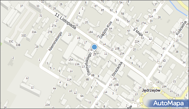 Jędrzejów, 11 Listopada, 15, mapa Jędrzejów