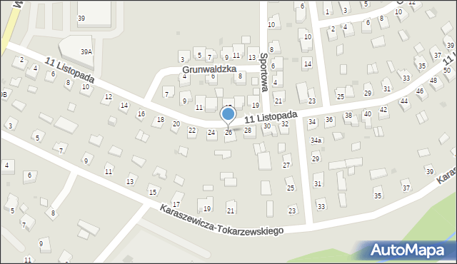Kańczuga, 11 Listopada, 26, mapa Kańczuga
