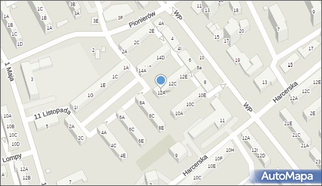 Kędzierzyn-Koźle, 11 Listopada, 12A, mapa Kędzierzyna-Koźle