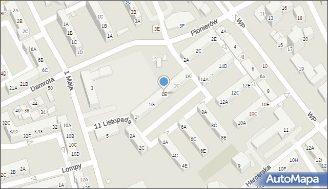 Kędzierzyn-Koźle, 11 Listopada, 1E, mapa Kędzierzyna-Koźle