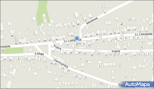 Koprzywnica, 11 Listopada, 33, mapa Koprzywnica