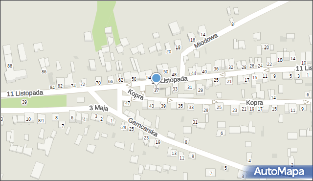 Koprzywnica, 11 Listopada, 37, mapa Koprzywnica