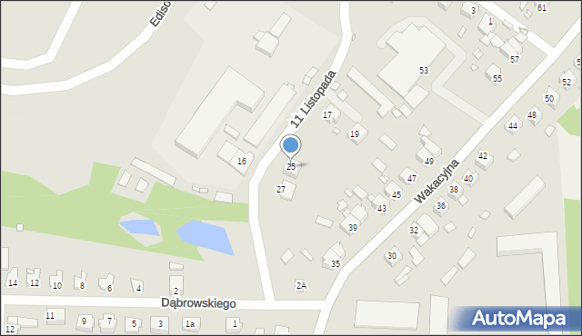 Krosno Odrzańskie, 11 Listopada, 25, mapa Krosno Odrzańskie