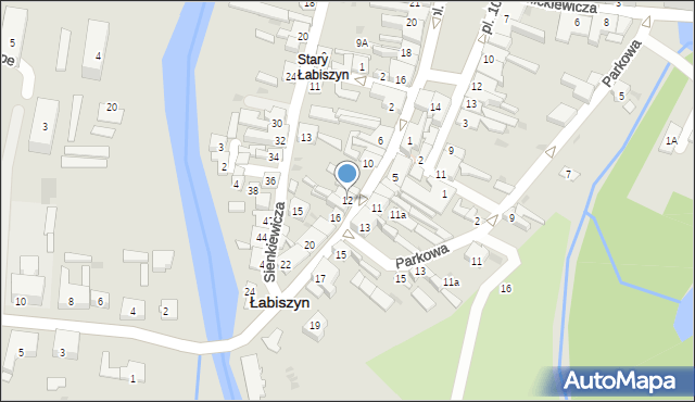 Łabiszyn, 11 Stycznia, 12, mapa Łabiszyn