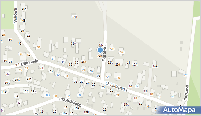 Łomianki, 11 Listopada, 24, mapa Łomianki