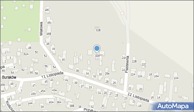 Łomianki, 11 Listopada, 32A, mapa Łomianki