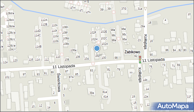 Luboń, 11 Listopada, 102, mapa Luboń