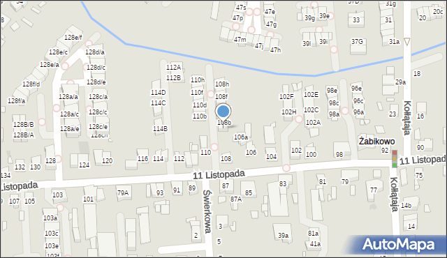 Luboń, 11 Listopada, 108a, mapa Luboń