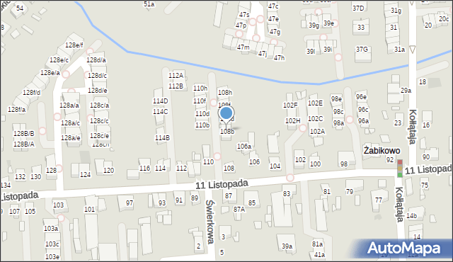 Luboń, 11 Listopada, 108b, mapa Luboń