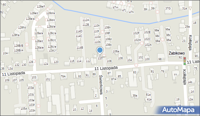 Luboń, 11 Listopada, 110, mapa Luboń