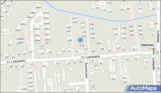 Luboń, 11 Listopada, 110a, mapa Luboń