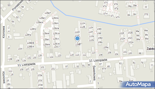 Luboń, 11 Listopada, 114B, mapa Luboń